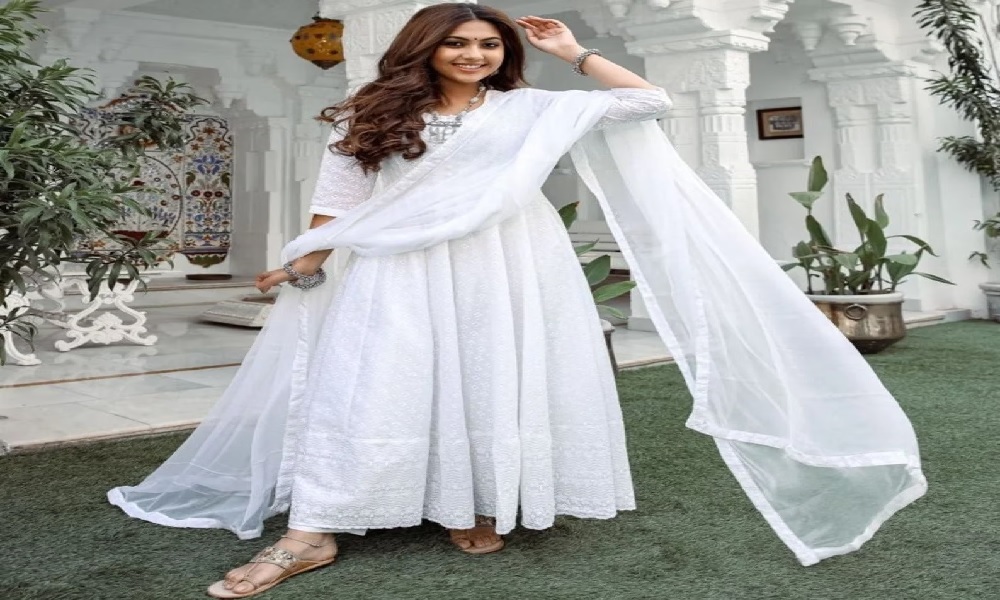 Step into comfort and style wearing a white salwar suit