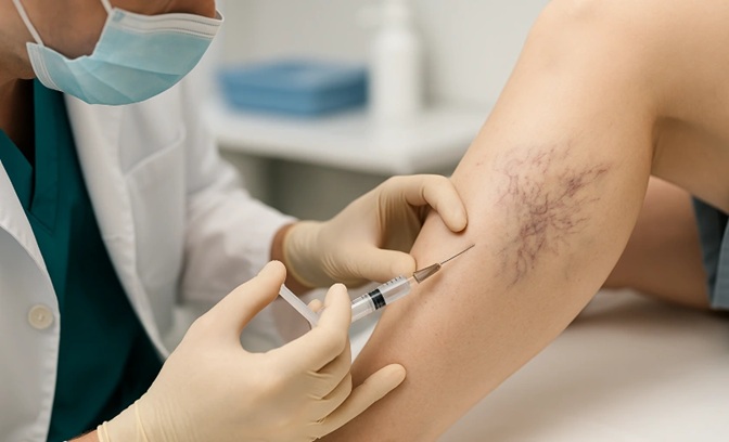 How Sclerotherapy Closes and Fades Leg Thread Veins
